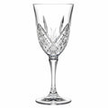 Calice da vino 250 ml in vetro trasparente decorato con stelo elegante