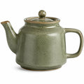 Teiera in ceramica verde 20 x 12 x 16 cm con coperchio stile rustico