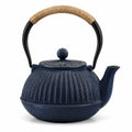 Teiera in ghisa blu 1.2 L con manico rivestito stile tradizionale